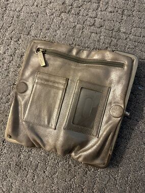 Hobo gold real Leather Wallet Clutch